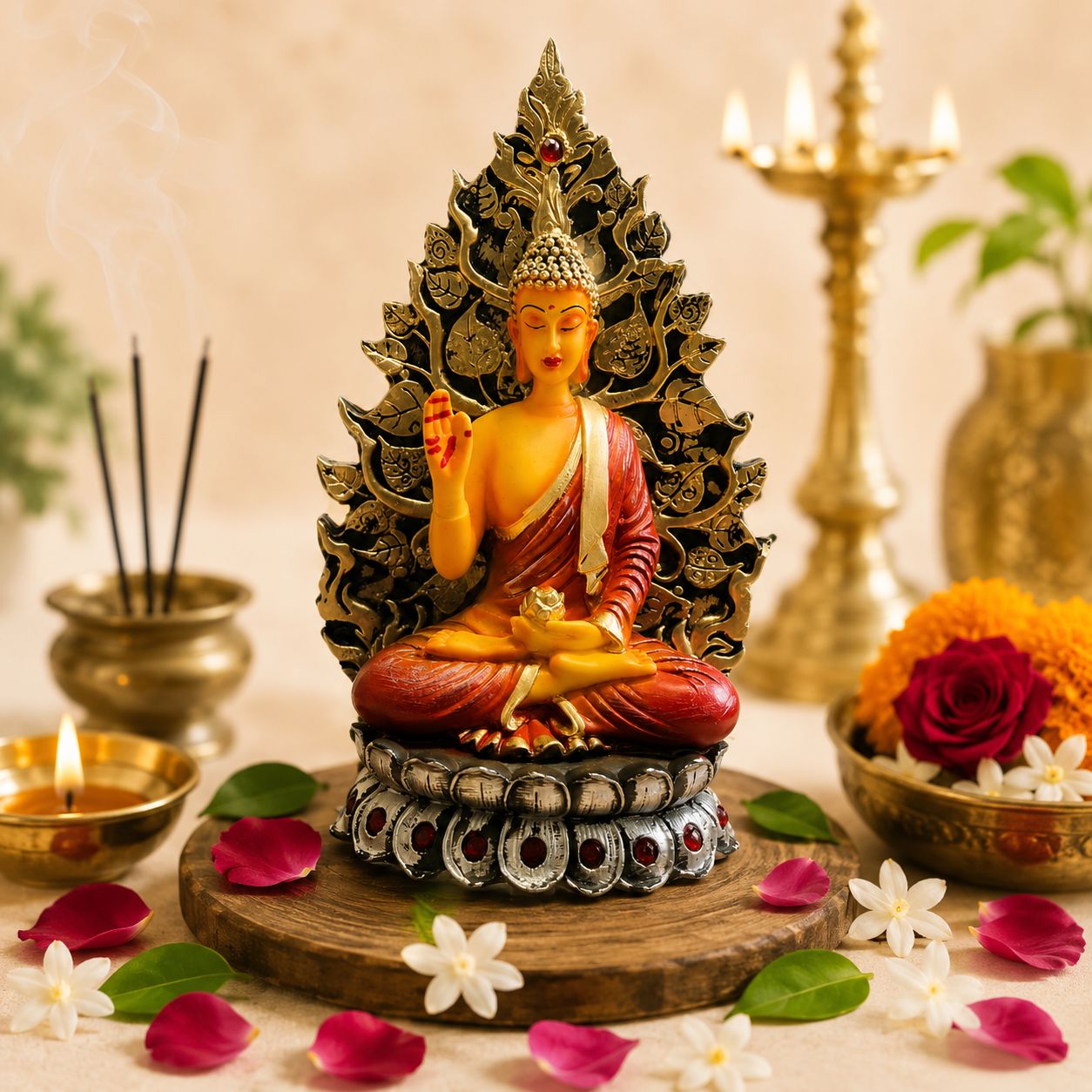 Buddha Ji Murti – Divine Symbol of Peace, Wisdom & Spiritual Enlightenment (Murti) 10 inch