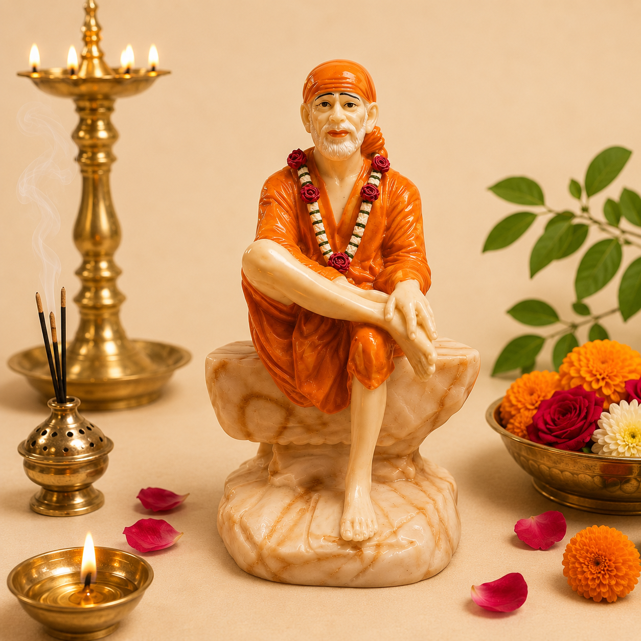 Sai Baba Murti – Divine Symbol of Faith, Peace & Spiritual Blessings (Murti ) 10 inch