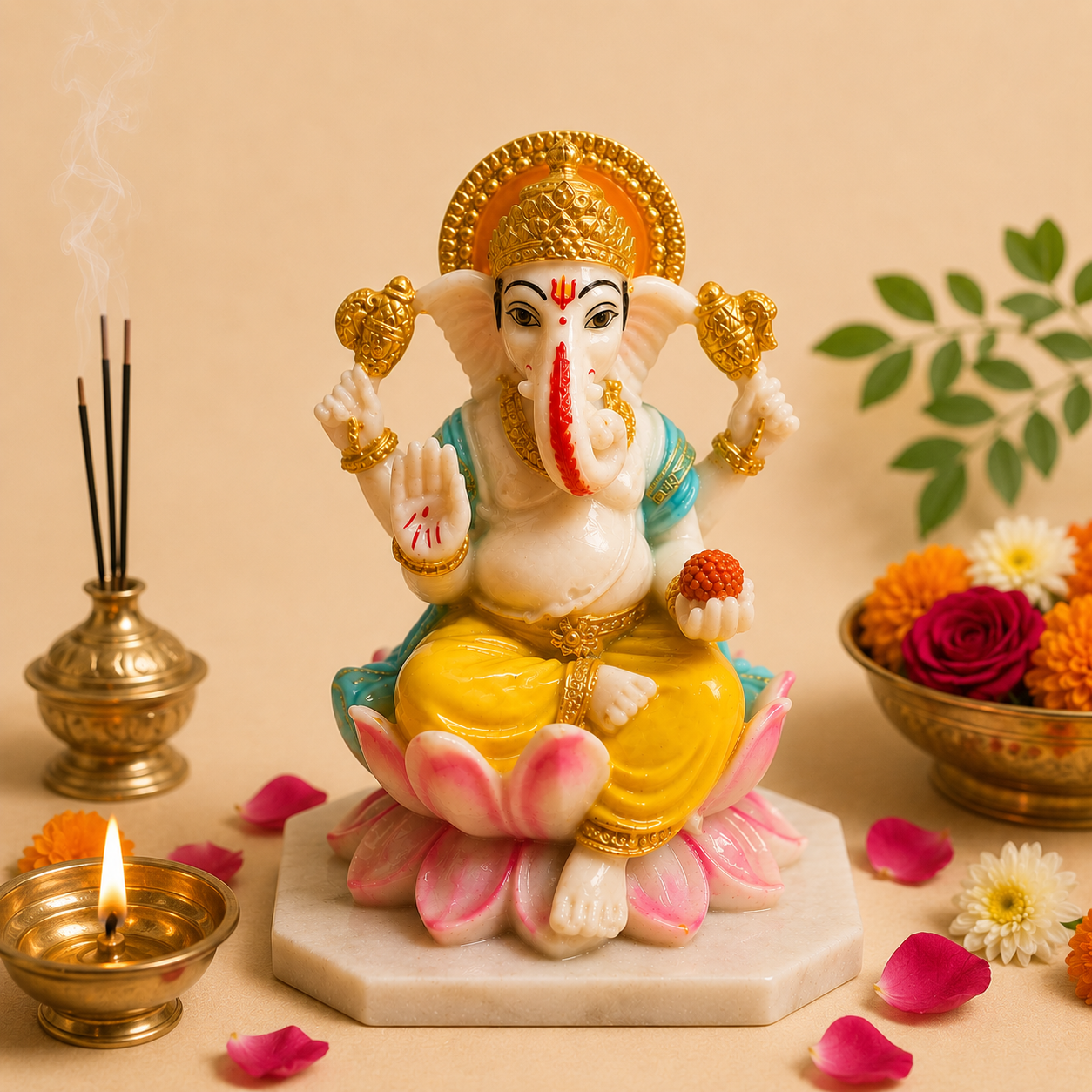 Ganesh Ji – Divine Symbol of Wisdom, Prosperity & New Beginnings (Murti )