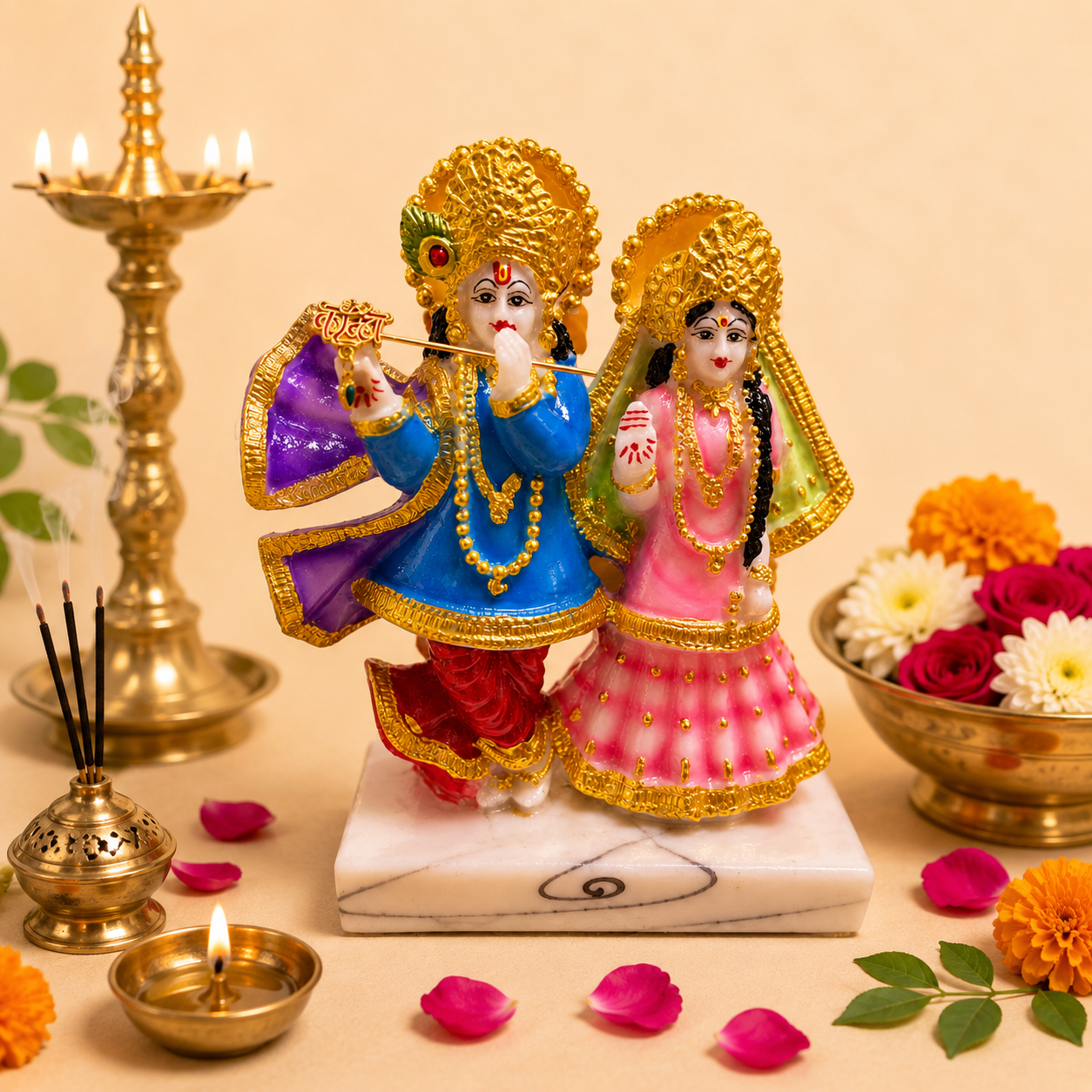 Radha Krishna Ji – Divine Symbol of Love, Devotion & Spiritual Harmony (Murti)