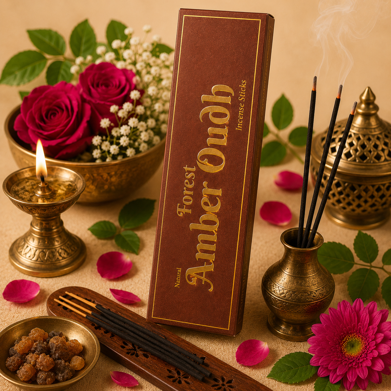 Agarbatti (Amber Oudh Incense Sticks) – Premium Luxury