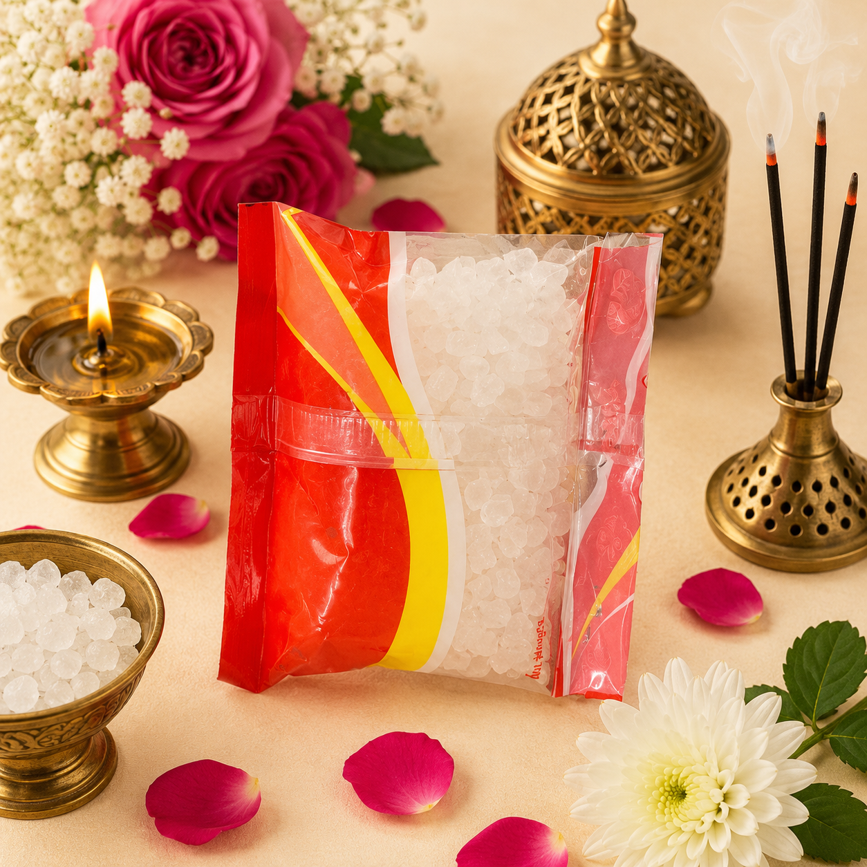 Pure & Crystalline Rock Sugar | Cutting Mishri Dana / Crystal Sugar (100g)