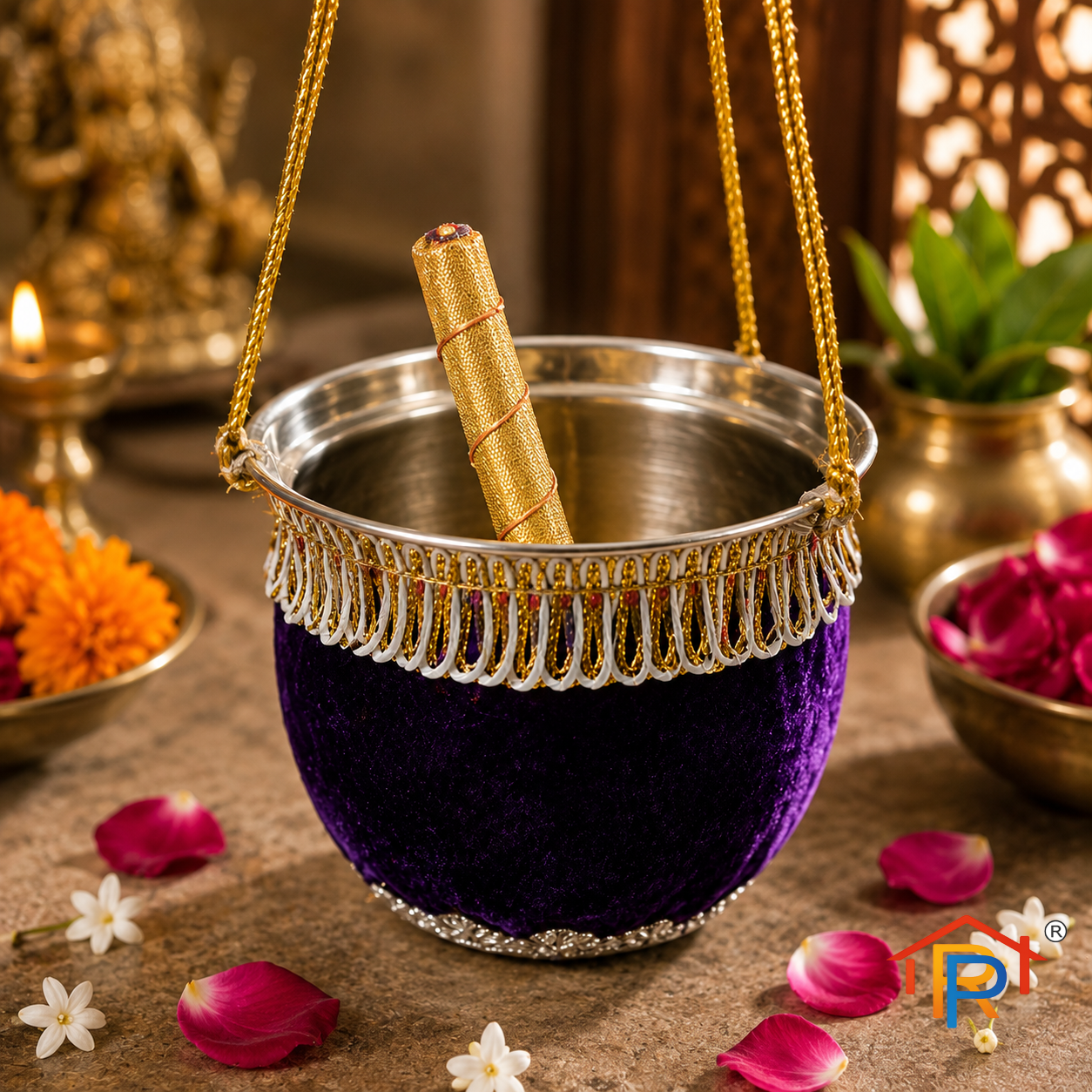 RP PoojaGhar Krishna Handi Hanging | Decorative Dahi Handi Hanging for Janmashtami