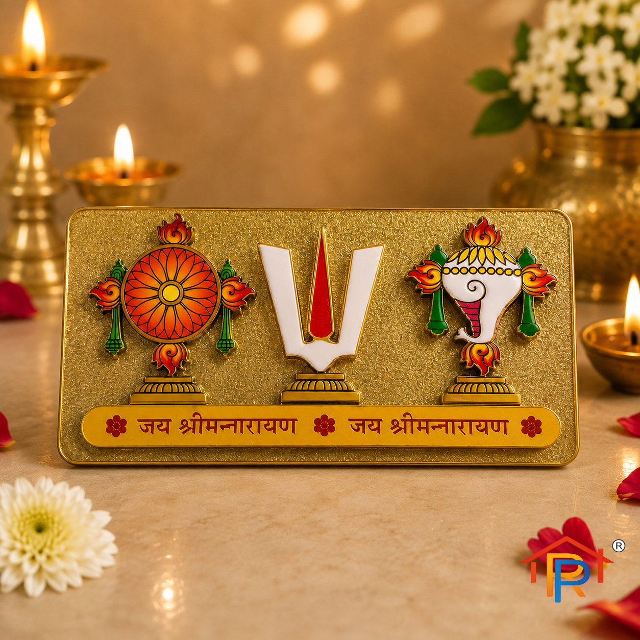 RP PoojaGhar Narayanvaani Decor | Premium Spiritual & Devotional Decorative Showpiece
