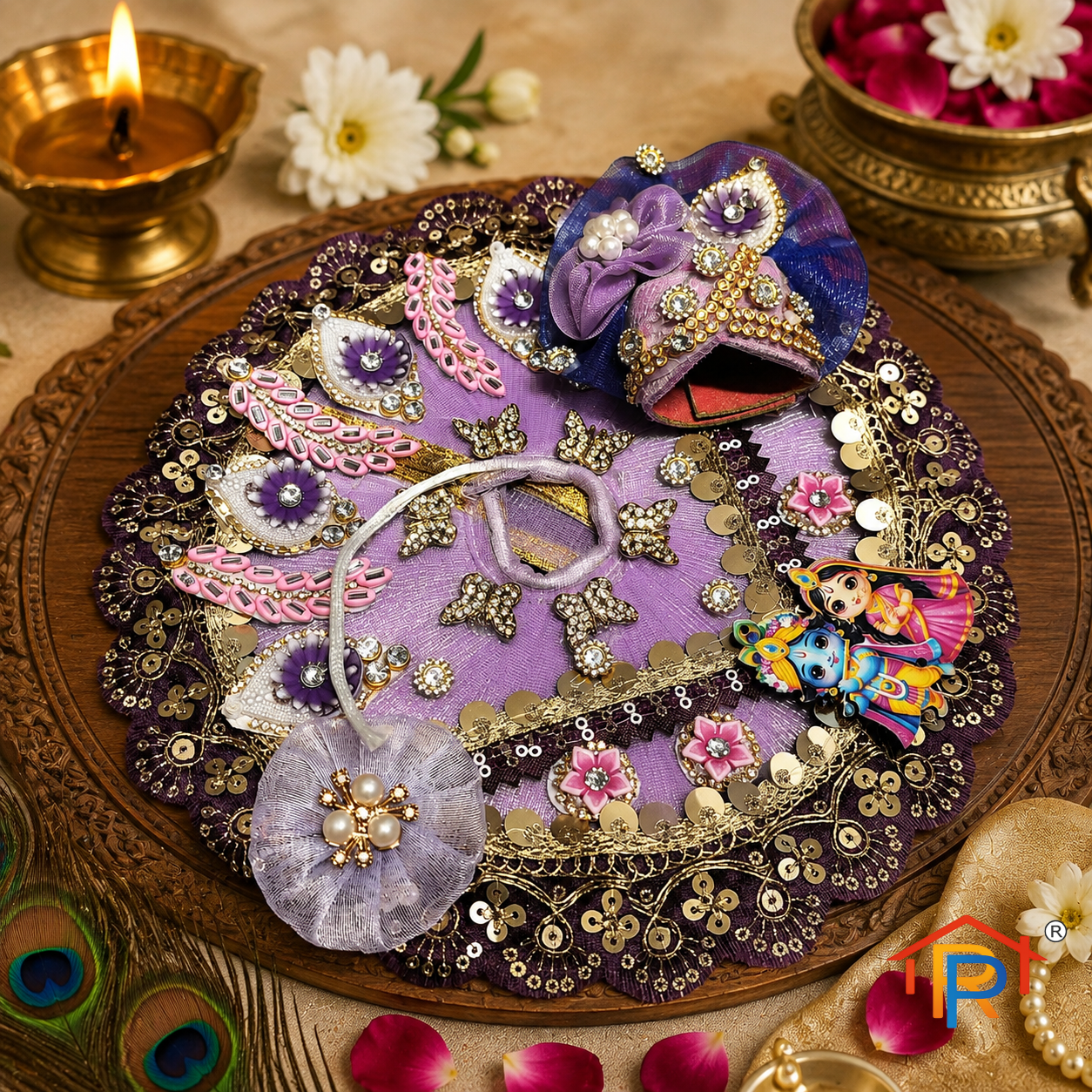 RP PoojaGhar Gopal Poshak | Premium Laddu Gopal Dress | Krishna Vastra for Bal Gopal Shringar & Janmashtami
