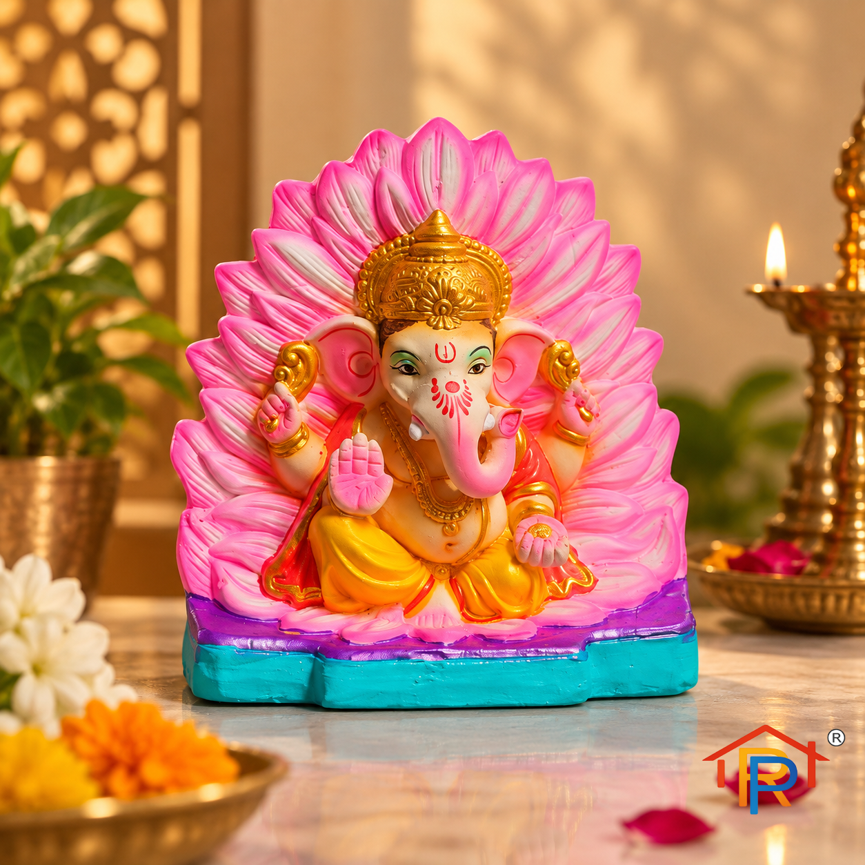 ECO FRIENDLY GANESHA | Lord Ganesha Murti for Home Temple, Office, Puja & Decoration