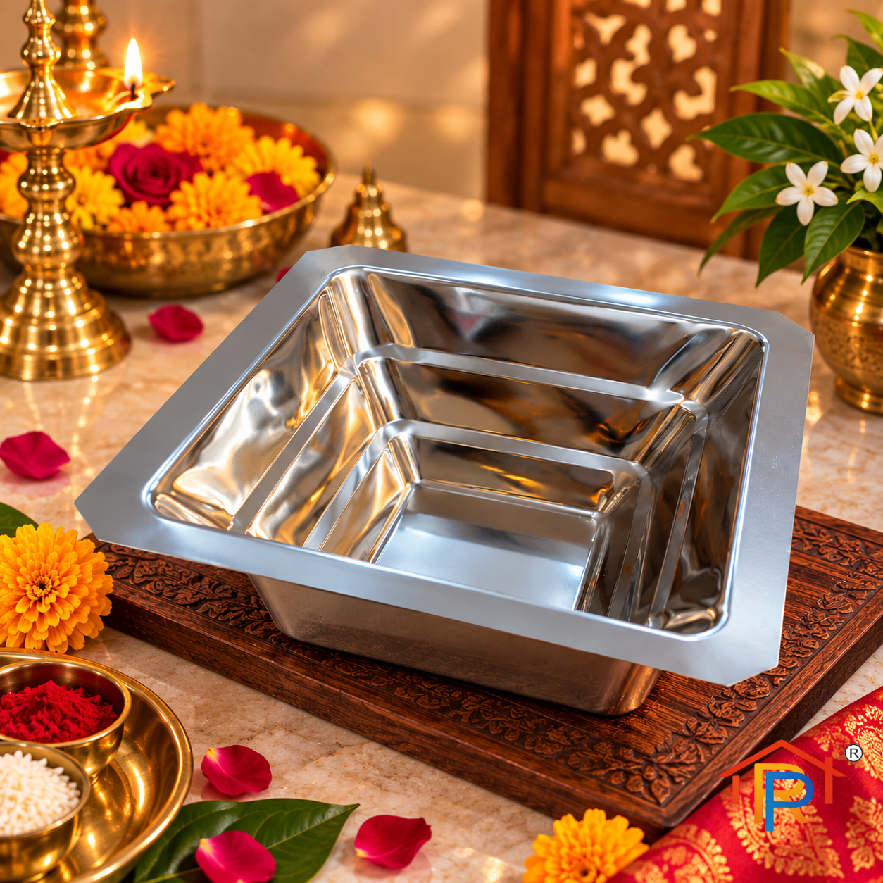 RP PoojaGhar Steel Havan Kund | Havan Kund for Puja, Havan, Yagya & Religious Ceremonies