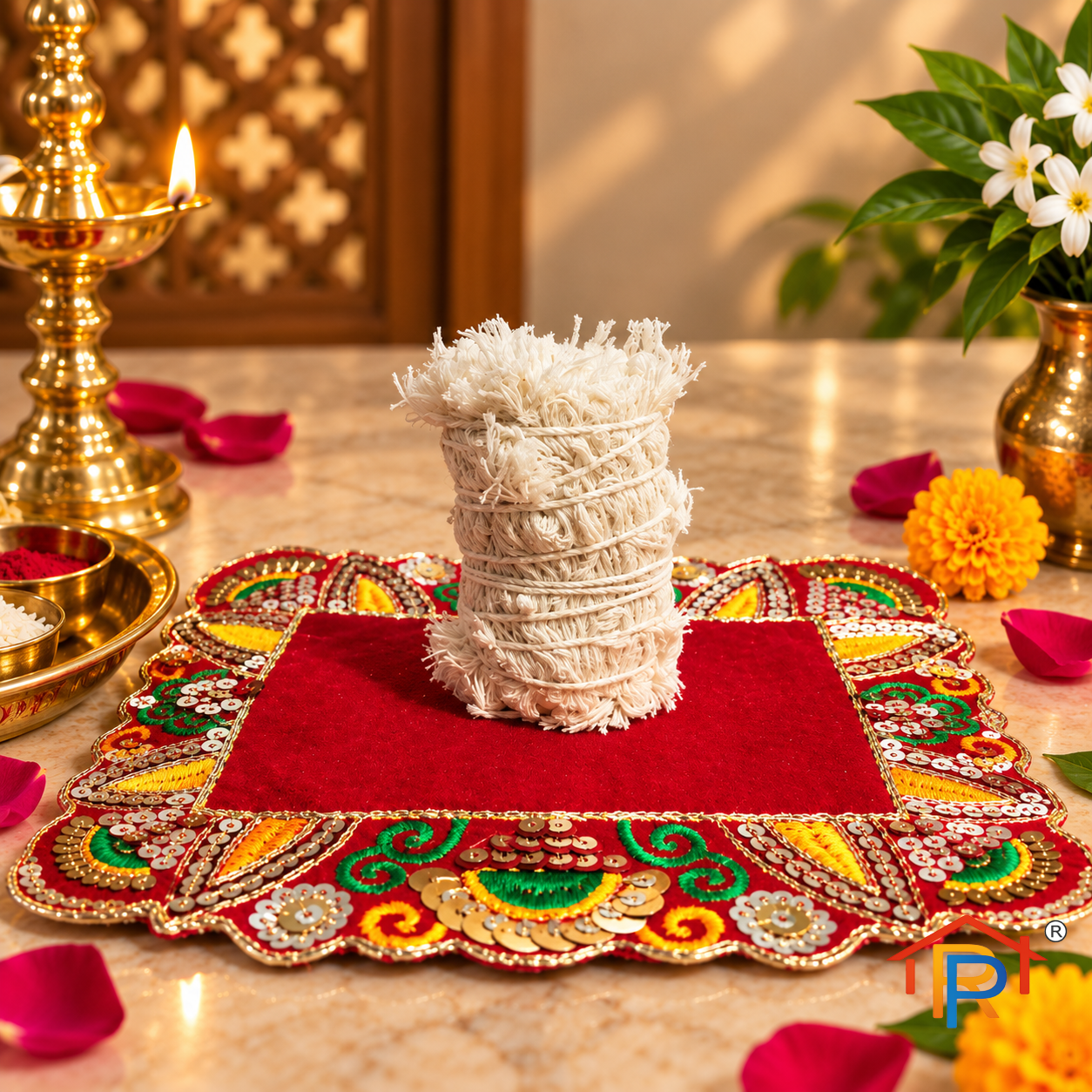 RP PoojaGhar Jyoti Batti | Pooja Cotton Wicks for Diya, Aarti, Puja & Daily Worship