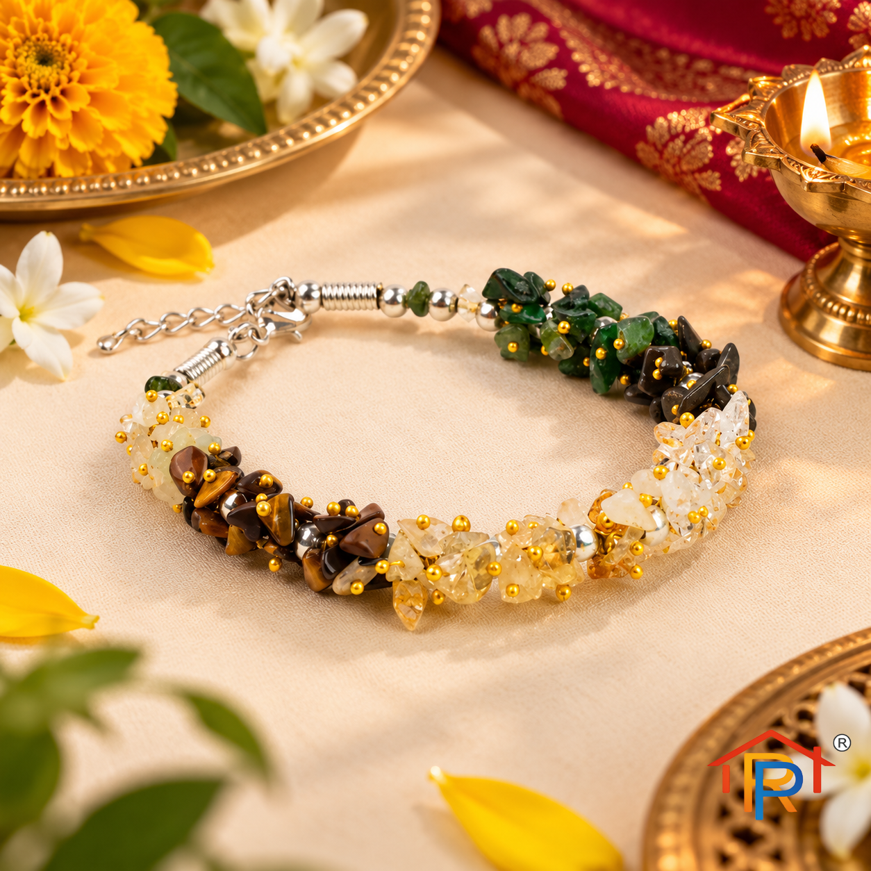 RP PoojaGhar Dhanyog Bracelet | Traditional Spiritual Bracelet for Daily Wear, Meditation & Devotional Lifestyle