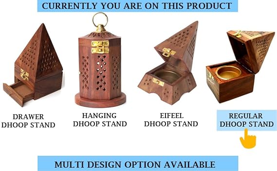 Sambrani Dhoop Stand Incense Holder: Perfect Pooja Room Stand Decoration Item, Dhup Dani & Doopam Holder, Essential Puja Item for Home Mandir and Pooja Thali Set Rituals-DN-1