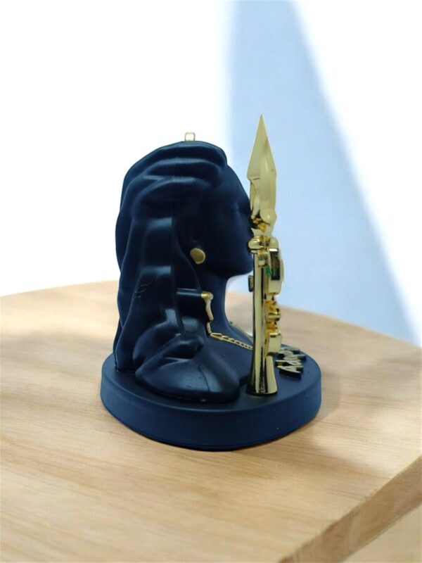 Lord Shiva Decorative Statue with Trishul, Black and Gold, 10 cm x 8 cm