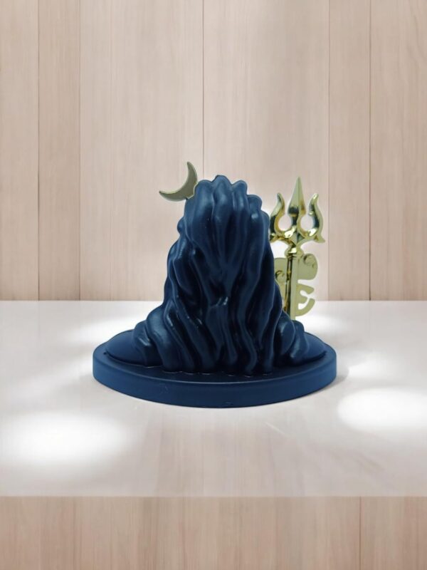 Lord Shiva Decorative Statue with Trishul, Black and Gold, 10 cm x 8 cm