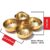 Pure Brass Small Pooja Roli, Chawal, Haldi, Kumkum Katori/Chawmukh with Handle for Home Mandir (8.5 X 8.5 CM) (Gold) (20 ml)