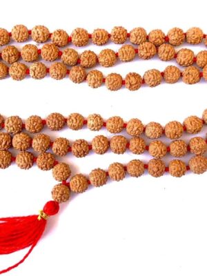 Unisex Panchmukhi 108+1 Beads Prayer Rudraksha 7Mm Mala For Japa & Wearing (7Mm)