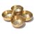 Pure Brass Small Pooja Roli, Chawal, Haldi, Kumkum Katori/Chawmukh with Handle for Home Mandir (8.5 X 8.5 CM) (Gold) (20 ml)