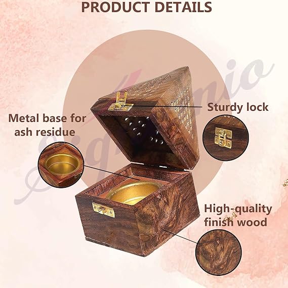 Sambrani Dhoop Stand Incense Holder: Perfect Pooja Room Stand Decoration Item, Dhup Dani & Doopam Holder, Essential Puja Item for Home Mandir and Pooja Thali Set Rituals-DN-1